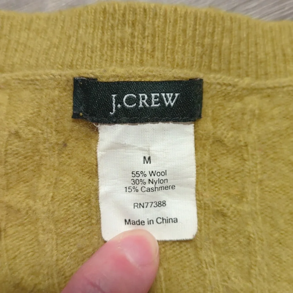 J Crew Vintage Wool Cashmere Blend V-neck Sweater